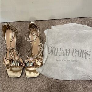 Dream Pairs Metallic Butterfly Heels